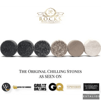 Colorful Whiskey Chilling Stones and Ornate Glass Set - Estalios
