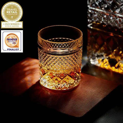 Colorful Whiskey Chilling Stones and Ornate Glass Set - Estalios