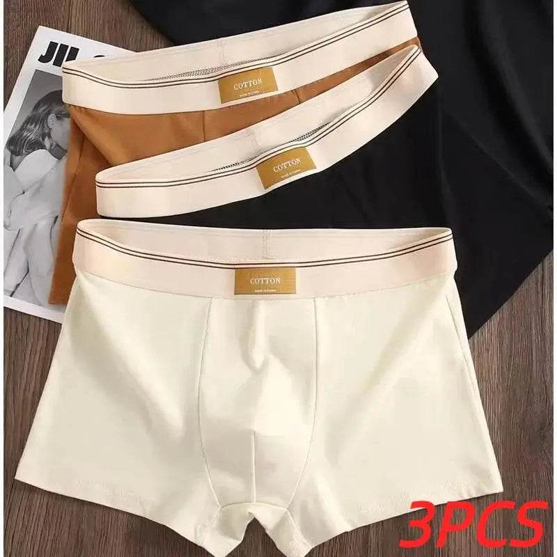 Comfortable 3Pcs Men's Cotton Boxer Shorts Underwear - Estalios