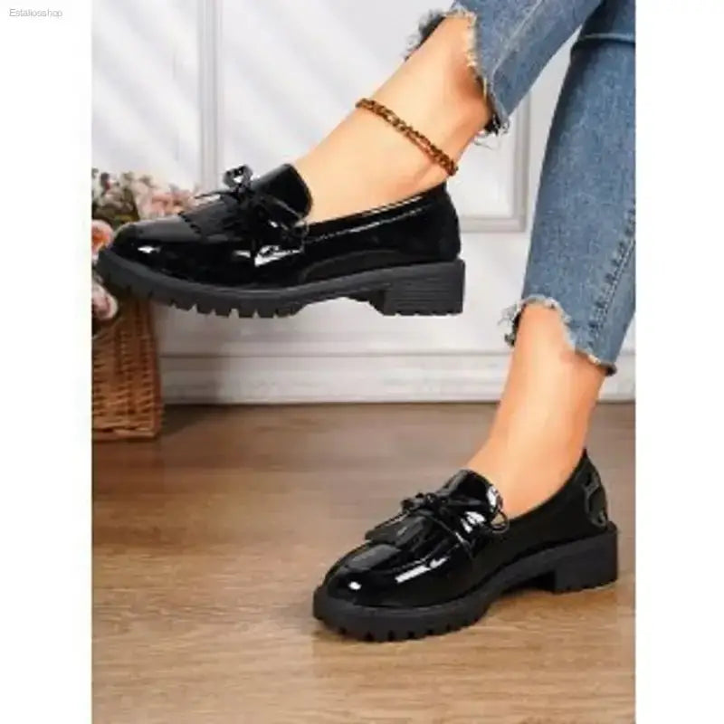 Comfortable Plus - Size Women's Slip - On Loafer Shoes with Suede Finish for Everyday Wear - EstaliosShop