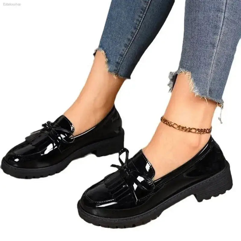 Comfortable Plus - Size Women's Slip - On Loafer Shoes with Suede Finish for Everyday Wear - EstaliosShop
