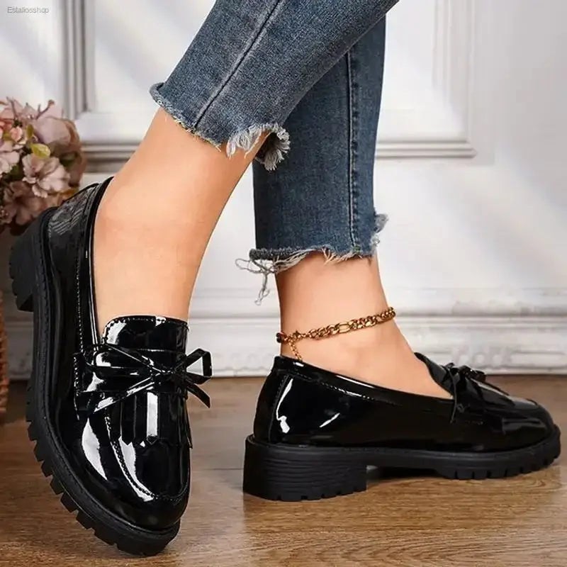 Comfortable Plus - Size Women's Slip - On Loafer Shoes with Suede Finish for Everyday Wear - EstaliosShop