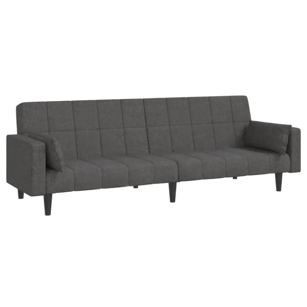 vidaXL Sofa Bed Dark gray Fabric (100% polyester), wood, plastic Large - Estalios