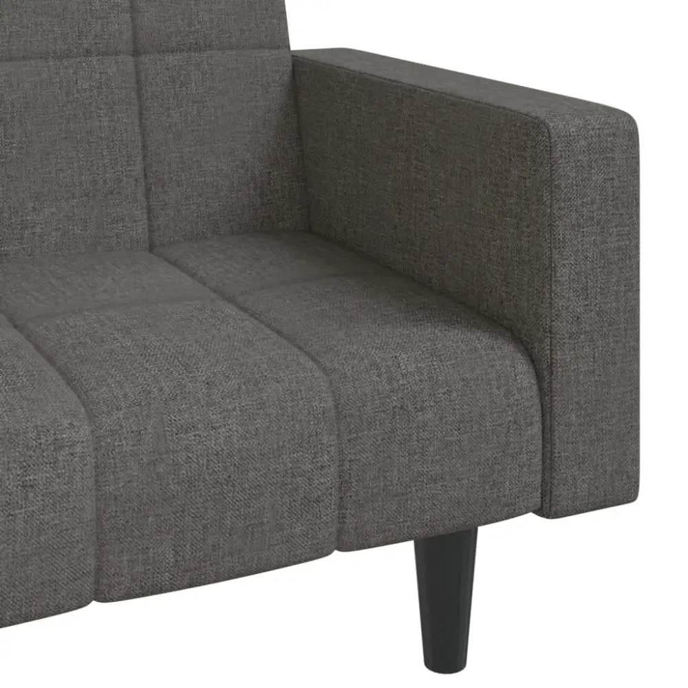 vidaXL Sofa Bed Dark gray Fabric (100% polyester), wood, plastic Large - Estalios