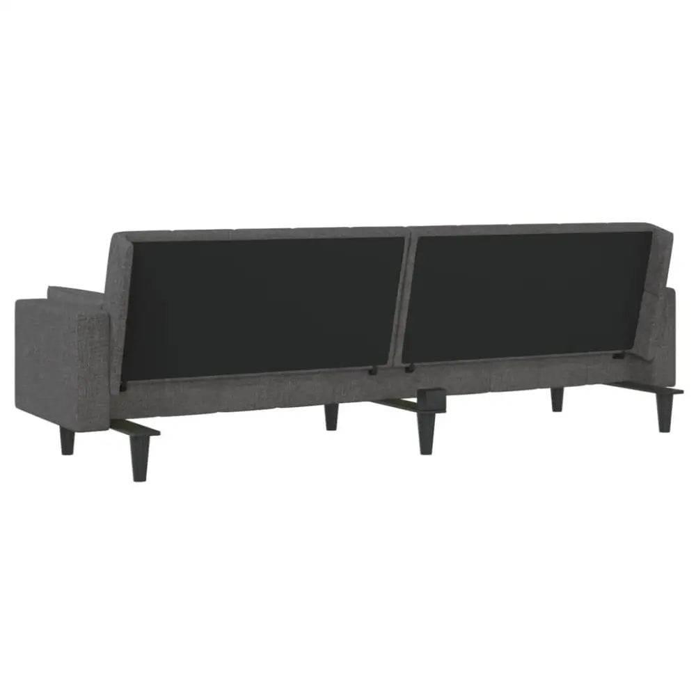 vidaXL Sofa Bed Dark gray Fabric (100% polyester), wood, plastic Large - Estalios