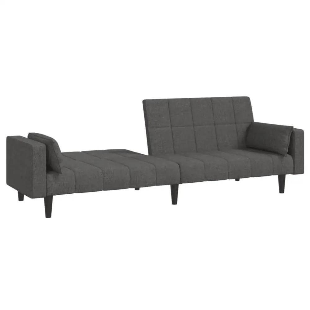 vidaXL Sofa Bed Dark gray Fabric (100% polyester), wood, plastic Large - Estalios