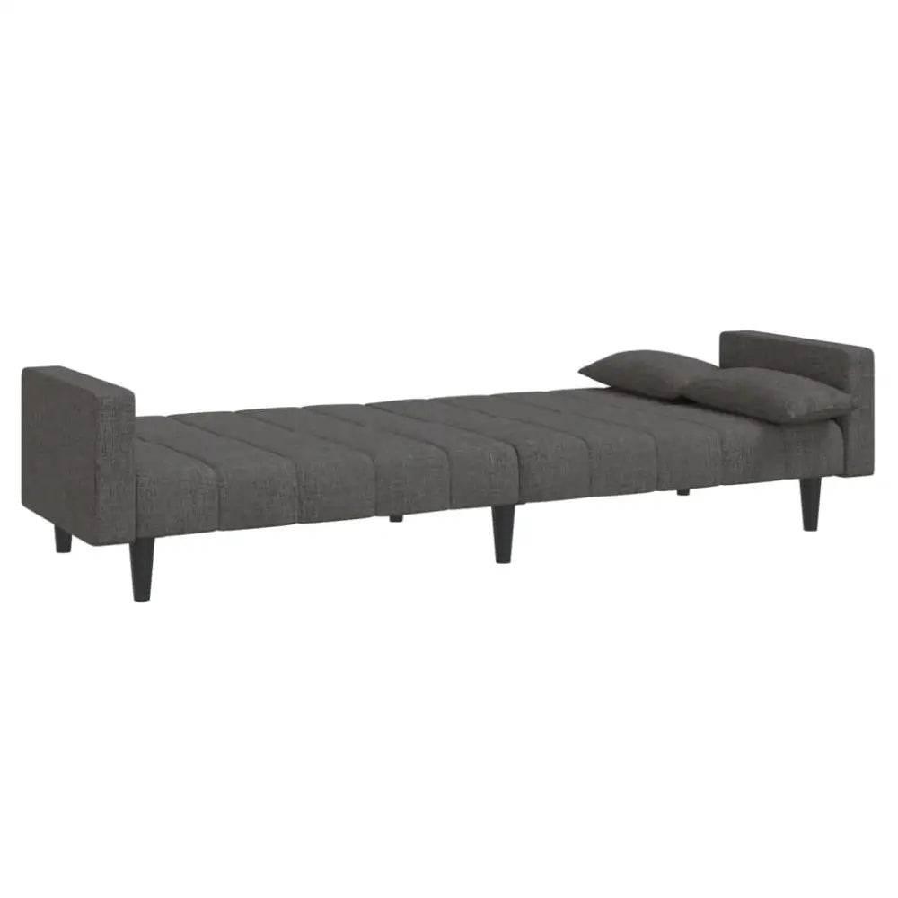 vidaXL Sofa Bed Dark gray Fabric (100% polyester), wood, plastic Large - Estalios