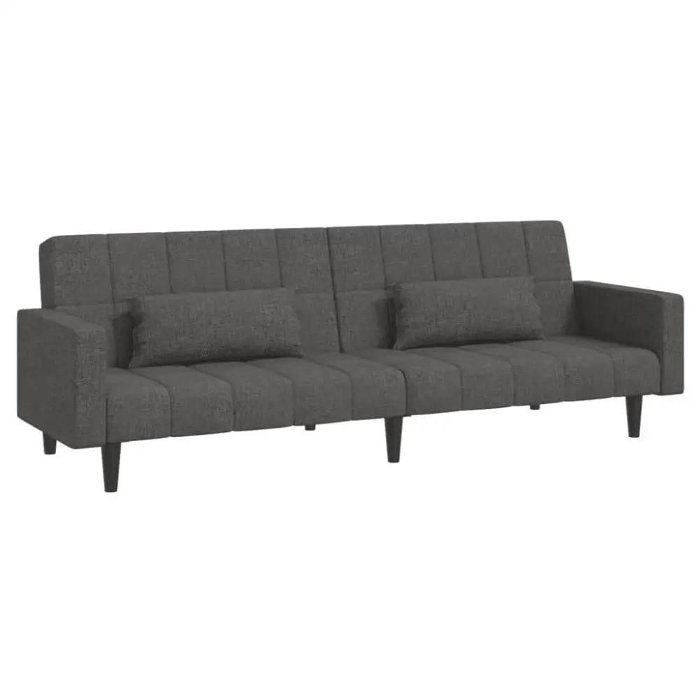 vidaXL Sofa Bed Dark gray Fabric (100% polyester), wood, plastic Large - Estalios