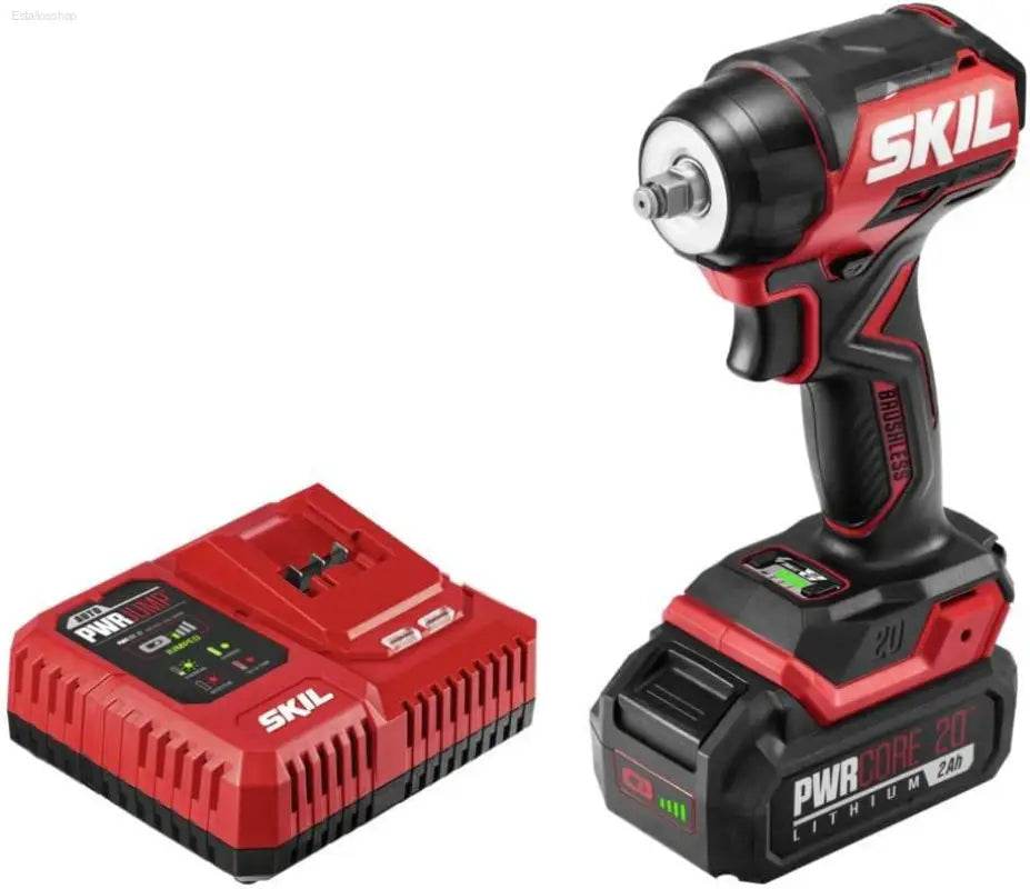 Unleash the Fury: Red & Black Pwr Core Brushless Impact Wrench! - Estalios
