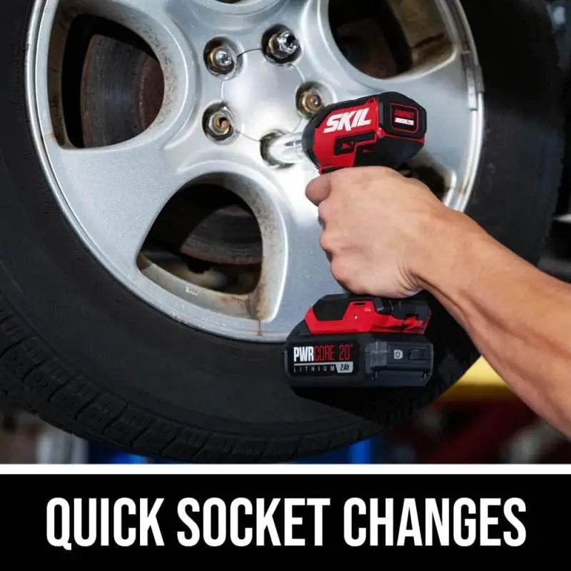 Unleash the Fury: Red & Black Pwr Core Brushless Impact Wrench! - Estalios