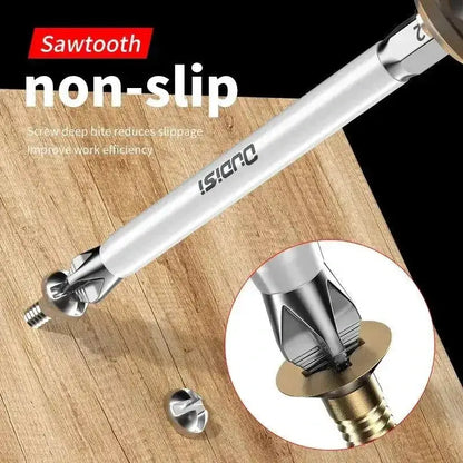 Non-slip sawtooth screwdriver bit for Magnetic Cross Head Drill Bit Set for household tasks