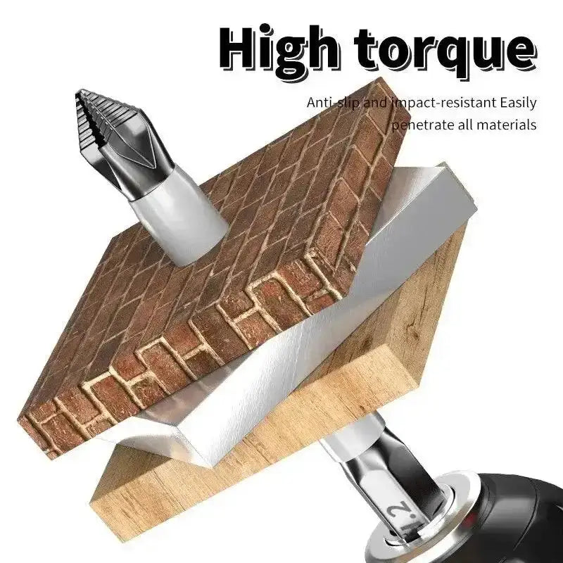 High-torque Magnetic Cross Head Drill Bit Set for brick, metal, and wood projects