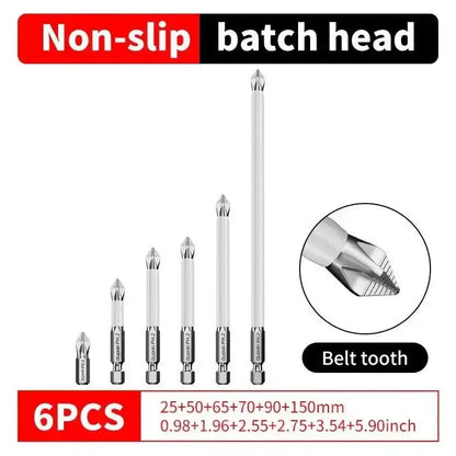 Set of non-slip drill bits for the Magnetic Cross Head Drill Bit Set for household needs