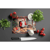 Cookies with Santa Claus Glass Cutting Board Decorative Tempered Glass Kitchen Cutting and Serving Board Large Size Chopping Board - Estalios