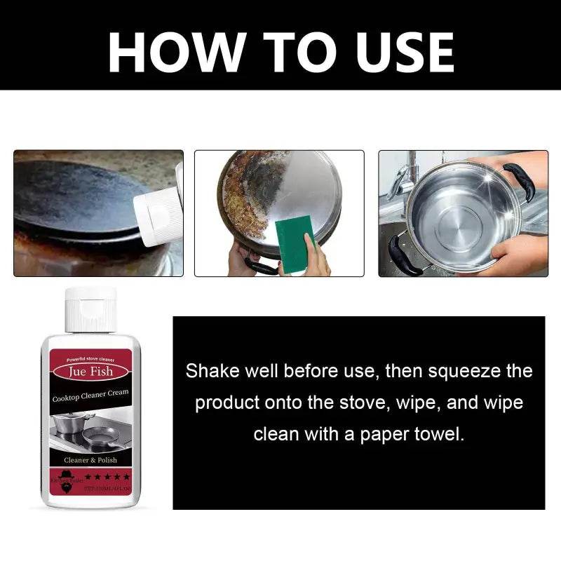 Cooktop Cleaner Cream To Remove Oil Stains And Dirt - Estalios