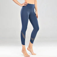 Elevate Your Workout With Bold Blue Mesh Leggings - Estalios