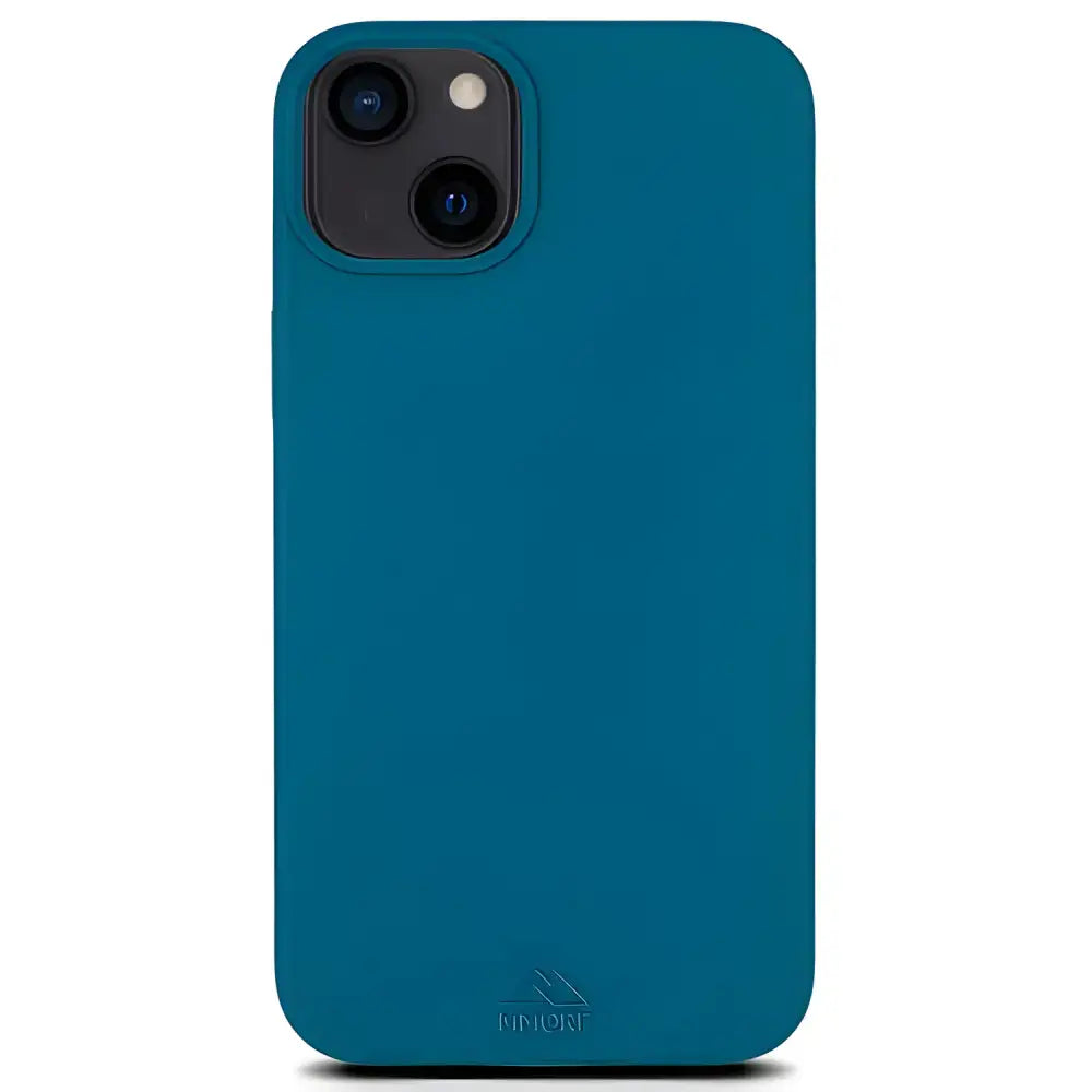 Teal phone case for Mini iPhone in Cool Blue & Teal Biodegradable design