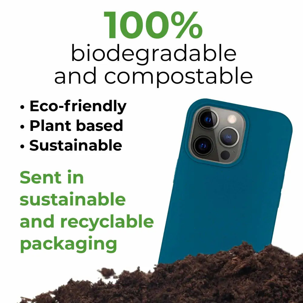 Cool Blue Biodegradable iPhone Mini Case for Pro Max iPhone with a stylish blue design