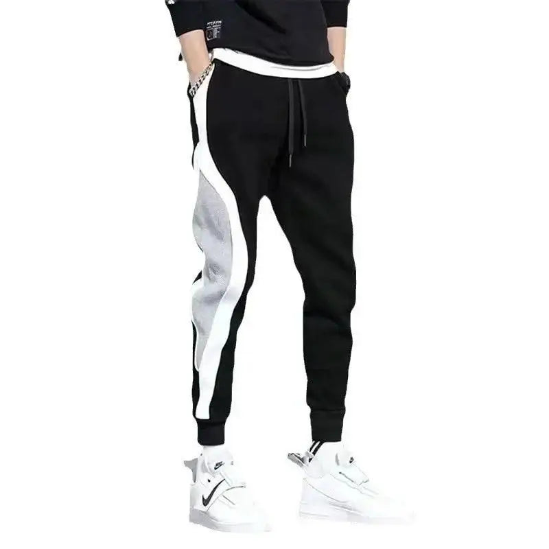 Stylish Black and Gray Loose Casual Pants perfect for a relaxed, sporty look