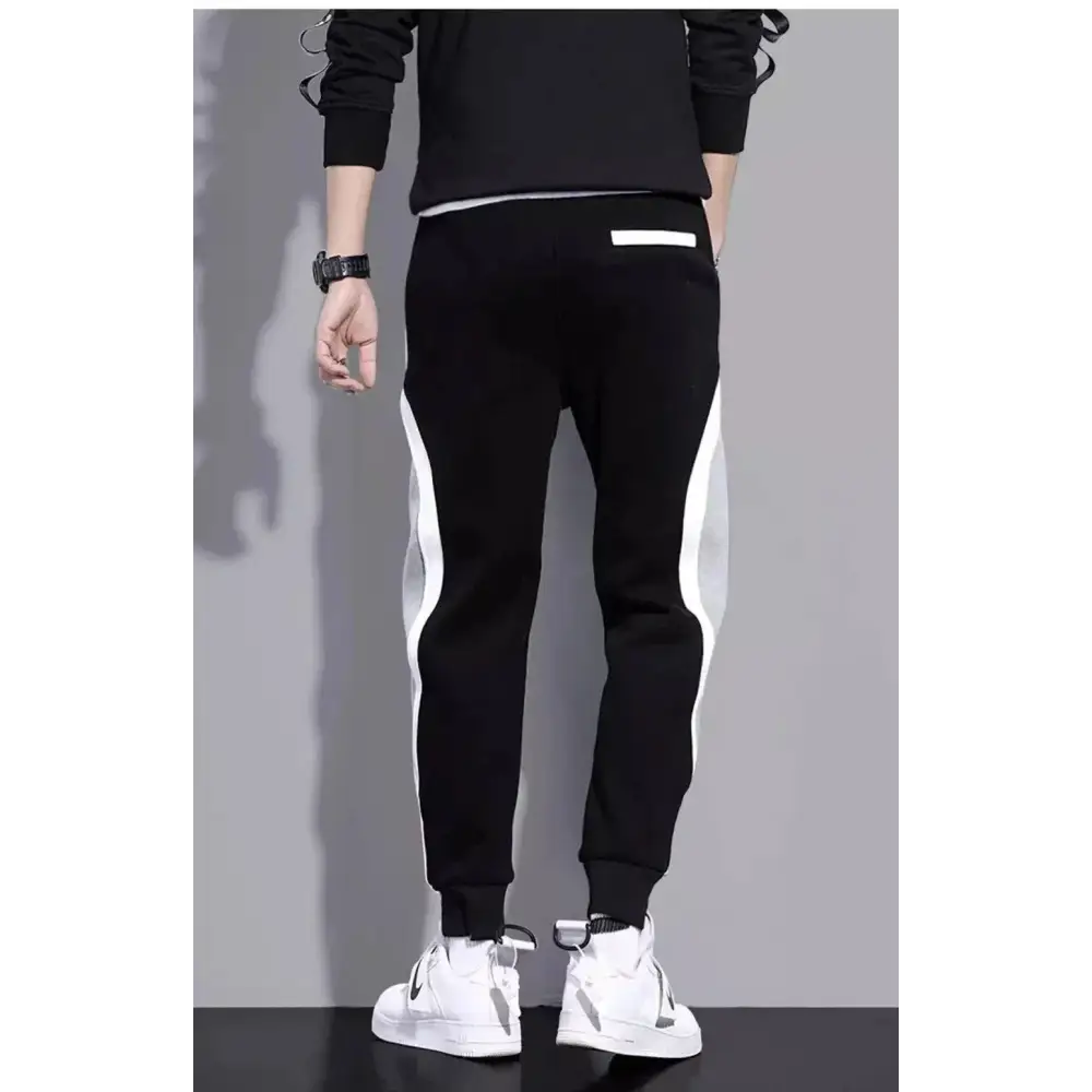 Stylish Black and White loose casual pants for comfy everyday wear