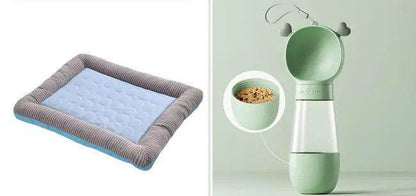 Chill Out in Style with Striped Cooling Dog Bed - Estalios