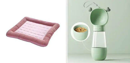 Chill Out in Style with Striped Cooling Dog Bed - Estalios