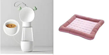 Chill Out in Style with Striped Cooling Dog Bed - Estalios