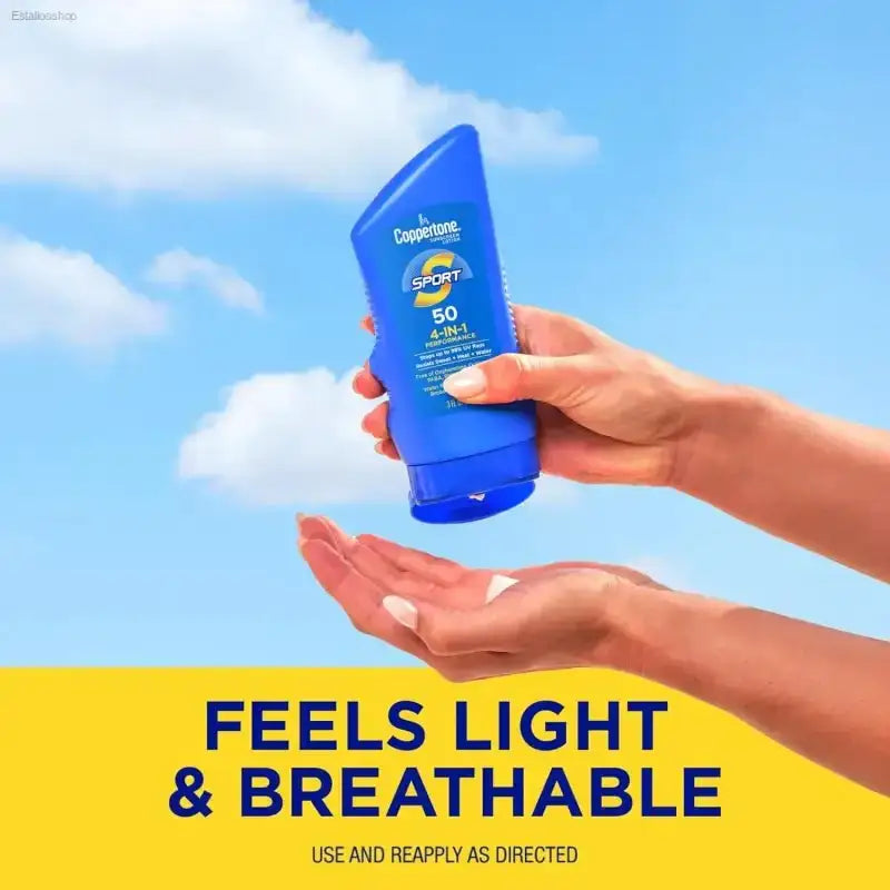 Coppertone Sport Sunscreen Lotion SPF 50 with Water Resistance for Active Individuals - EstaliosShop