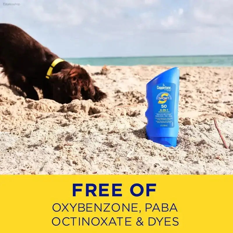 Coppertone Sport Sunscreen Lotion SPF 50 with Water Resistance for Active Individuals - EstaliosShop