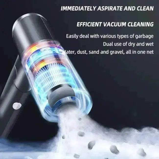 Cordless Black Handheld Vacuum Cleaner for Quick Car Cleaning - Estalios