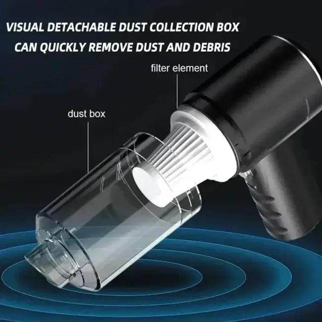 Cordless Black Handheld Vacuum Cleaner for Quick Car Cleaning - Estalios