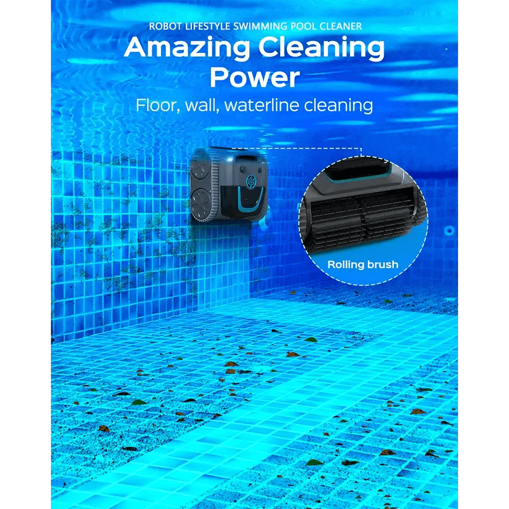 Cordless Robot Swimming Pool Cleaner with APP Control - Estalios