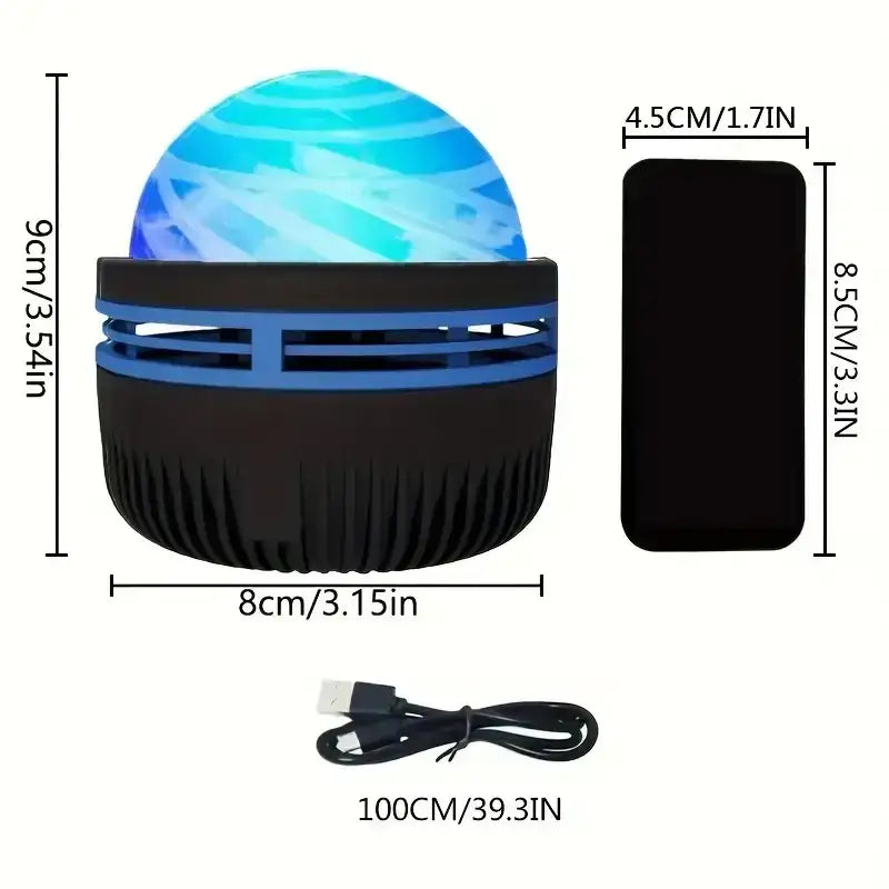 Blue and black mosquito killer lamp with USB and remote for Cosmic Galaxy Projector