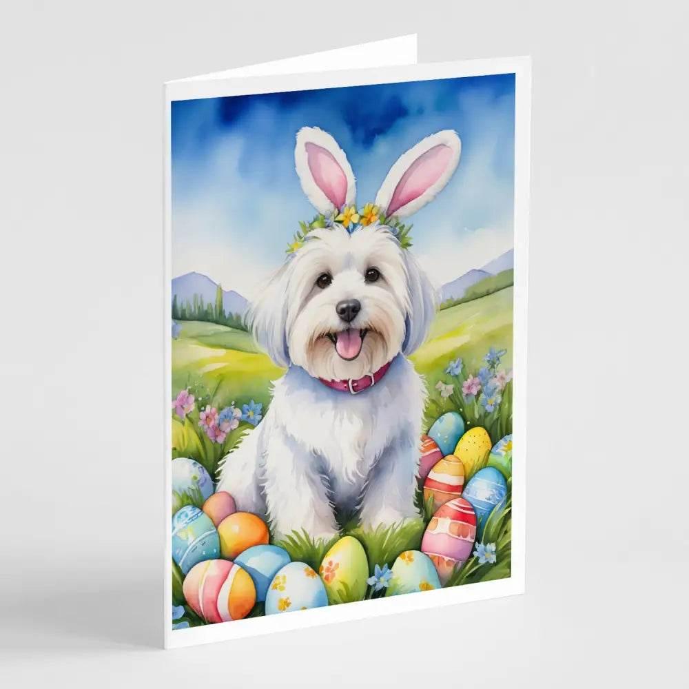 Hop Into Easter with Dog Greeting Cards! Tulear Easter Egg Hunt Fun! **product Description** Spread Easter Cheer with these Adorable Watercolor Easter Dog Greeting - Estalios