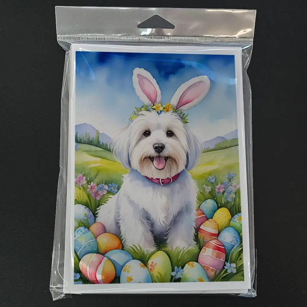Hop Into Easter with Dog Greeting Cards! Tulear Easter Egg Hunt Fun! **product Description** Spread Easter Cheer with these Adorable Watercolor Easter Dog Greeting - Estalios
