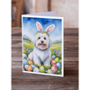 Hop Into Easter with Dog Greeting Cards! Tulear Easter Egg Hunt Fun! **product Description** Spread Easter Cheer with these Adorable Watercolor Easter Dog Greeting - Estalios