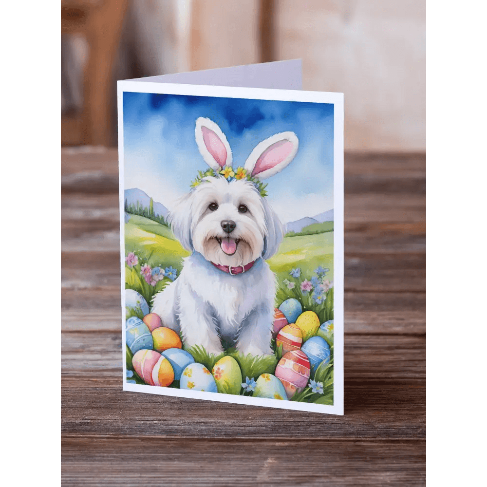 Hop Into Easter with Dog Greeting Cards! Tulear Easter Egg Hunt Fun! **product Description** Spread Easter Cheer with these Adorable Watercolor Easter Dog Greeting - Estalios