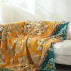 Cotton Gauze Fringed Throw Blanket for Cozy Home Decor - Estalios