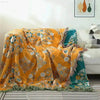 Cotton Gauze Fringed Throw Blanket for Cozy Home Decor - Estalios