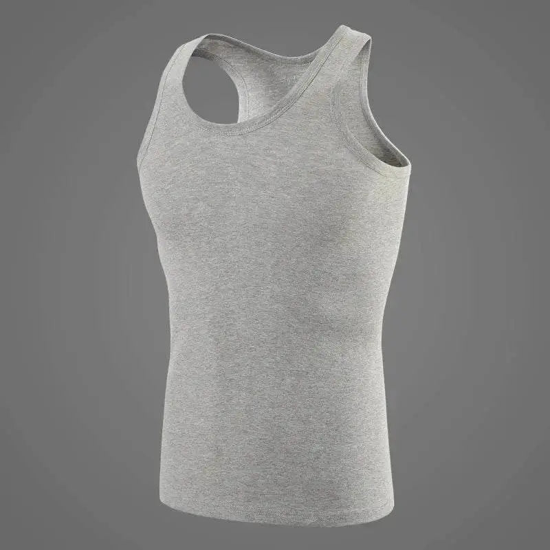 Gray racerback tank top from Cotton Vest Fitness Gear, perfect for your fitness training