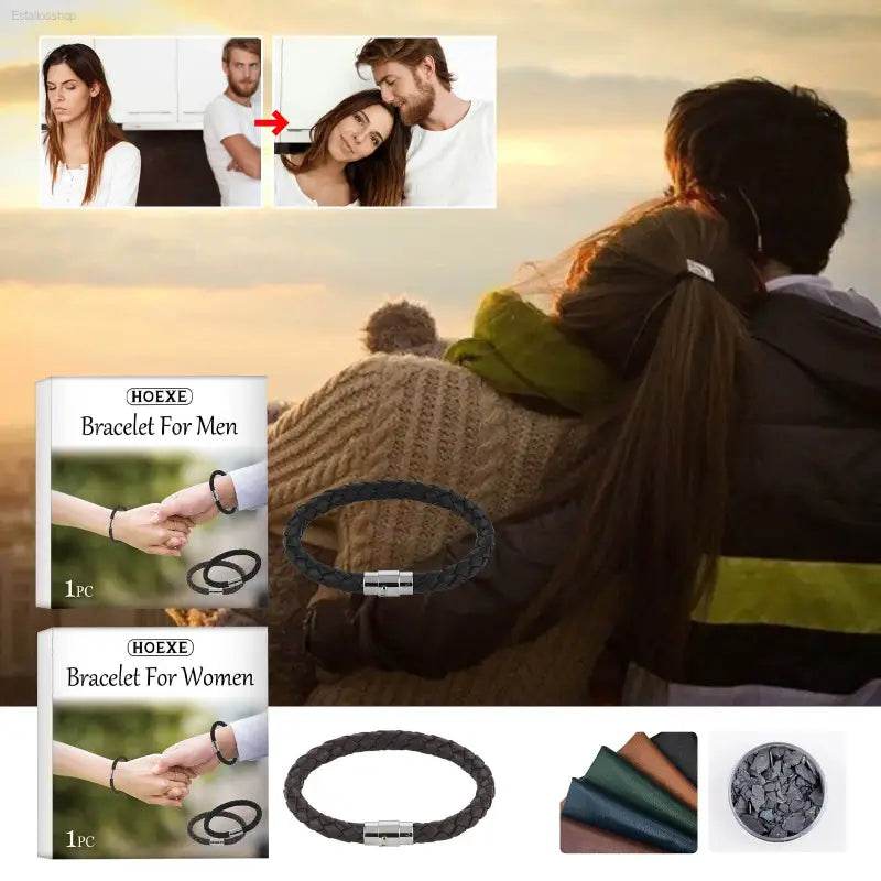 Couple Bracelet, PU Leather Woven Fashion Accessories - Estalios