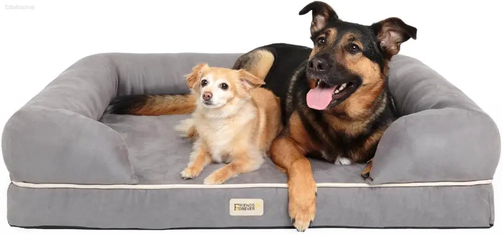 Cozy Chester Orthopedic Memory Foam Dog Bed - Calming Couch with Wall Rim Pillow, Water-Resistant & Washable Cover, Non-Slip Design in Cocoa Brown - Estalios