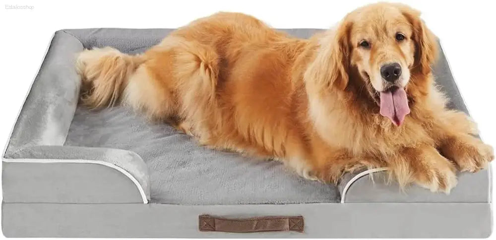 Cozy Chester Orthopedic Memory Foam Dog Bed - Calming Couch with Wall Rim Pillow, Water-Resistant & Washable Cover, Non-Slip Design in Cocoa Brown - Estalios
