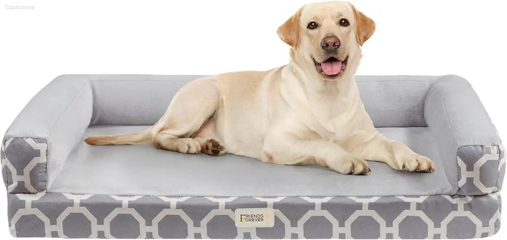Cozy Chester Orthopedic Memory Foam Dog Bed - Calming Couch with Wall Rim Pillow, Water-Resistant & Washable Cover, Non-Slip Design in Cocoa Brown - Estalios