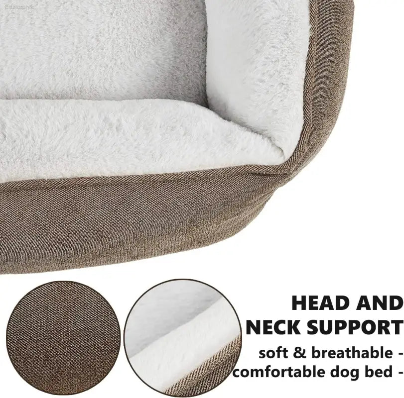 Durable Square Dog Bed - Machine Washable, Comfortable for Medium Dogs