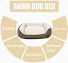 Durable Square Dog Bed - Machine Washable, Comfortable for Medium Dogs