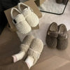 Cozy Fleece Bean Shoes with Velcro Strap for Comfortable Winter Wear for Women - EstaliosShop