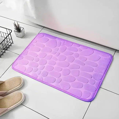 Dynamic Dual-Tone Pebble Mat for Stylish Bath Comfort - Estalios