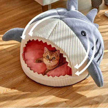 Cozy Shark Pet Bed for Ultimate Deep Sleep Comfort - Estalios