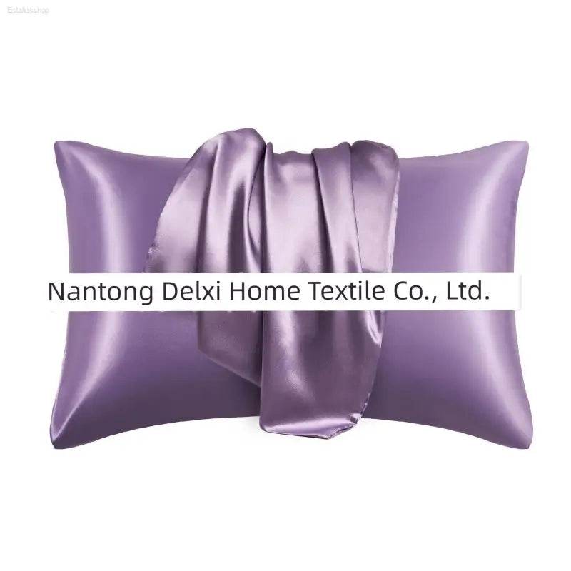 Cross-Border Foreign Trade Pure Color Silk Pillowcase Set - Estalios